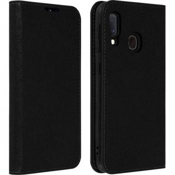 Funda Cartera de Cuero Negro para Samsung Galaxy A20e