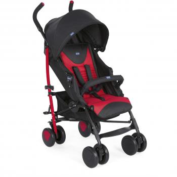 Chicco Echo Silla de Paseo Ligera y Plegable, 0 Meses - 22 Kg, Carrito Bebé Compacto, Reclinable, Apoyabrazos, Posición para Dormir, Cierre Paraguas, Parasol Ajustable, Rojo