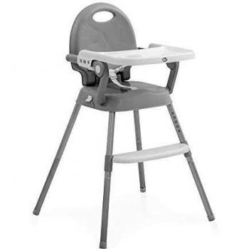 Trona Para Bebe Convertible en Alzador Y En Silla- 3 en 1- Trona Plegable Spoon MS 2080 Gris