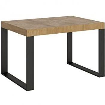 Mesa extensible 90x130/390 cm Tecno Premium Roble Nature Estructura Anthracita