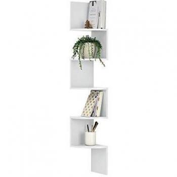 Estantería de pared blanco mate diseño retro 123x19,5x19,5cm