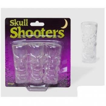 Blister de 3 Chupitos Calavera para Halloween