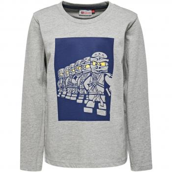 LEGO Sebastian Camiseta de Manga Larga, Niños, Gris