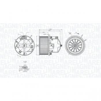 Ventilador habitáculo MAGNETI MARELLI 069412371010 - Motor eléctrico, interior blower