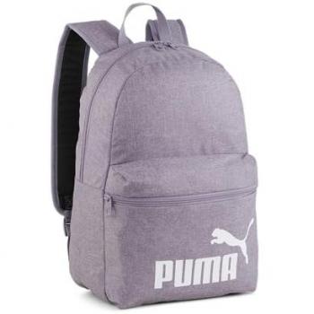 Mochila casual Puma Phase Backpack III, color lila, diseño unisex para adultos, ideal para uso diario y deportivo, con compartimentos amplios y cómodos tirantes