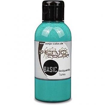 Senjo Color Basic Bodypainting I color de cara y cuerpo I cosméticos, dermatológicamente probado I carnaval, disfraces I 75 ml I turquesa