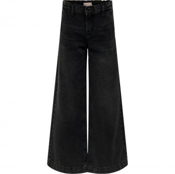 Kids ONLY Wide Leg Jeans - Kogcomet Style, Washed Black