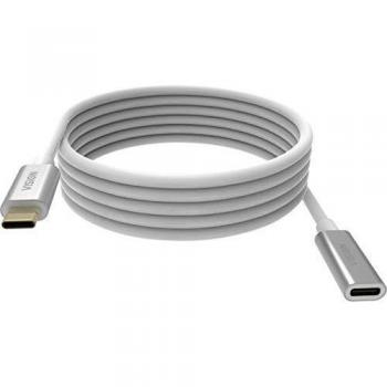 Vision TC 2MUSBCEXT Cable USB 2 m USB 3.1 Gen 2 (3.1 Gen 2) USB C Blanco