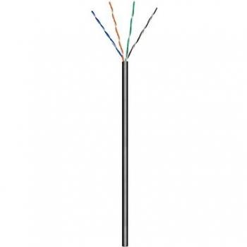 Cable de Red Exterior Cat.6 U/UTP 100m Negro, AWG 24/7, CCA