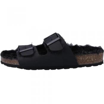 Hush Puppies Jessie Classic Leather Mule Slippers for Women - Black