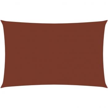Toldo de Vela Rectangular de Tela Oxford Terracota 3x6 m