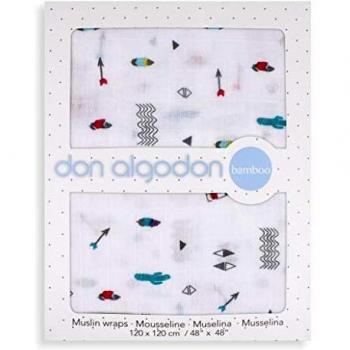 Interbaby Muselina Bebé 120 x 120 cm Extralarga Bambú Don Algodón