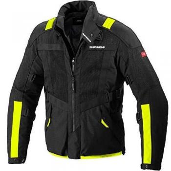 Spidi Netrunner H2Out Chaqueta textil para motociclista, negro/neón/amarillo, M