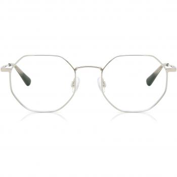Messy Weekend LIAM OPTICS Gafas Recetadas para Hombre con Armazones Plateadas y Lentes Azules-Light Block 48