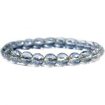 Brazalete de Opalite - Sabiduría y Comprensión - Chakra Estirable de Piedra Natural de 8 mm para Bienestar