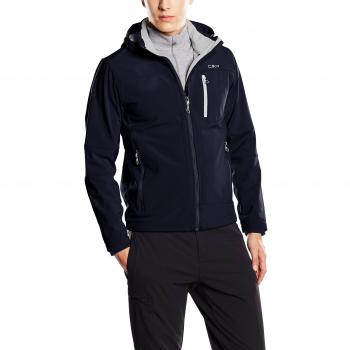 CMP chaqueta de softshell para hombre, Black/Blue/Ice, {54}, 3A40537N
