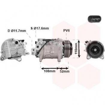 Compresor de aire acondicionado VAN WEZEL 0600K601