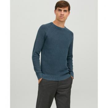 Jack & Jones - Jersey para Hombre en Punto Estructurado y Algodón 100%