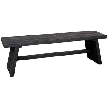 Banco de Madera Reciclada Negro Hecho a Mano Soneva - Muebles Misterwils para Almas Libres