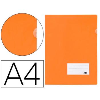 Carpeta Liderpapel Dossier A4 Uñero Naranja Fluor Opaco