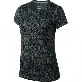 Nike Pronto Miler Crew - Camiseta para mujer, color gris / plateado, talla L