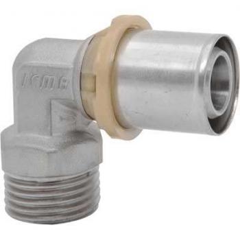 Racord Curvo a Presionar 20 x 1/2 - Macho Modelo 404 ICMA
