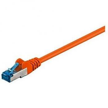 Cable de Interconexión S/FTP (PiMF) Cat.6a 7.5m Naranja de Alta Calidad