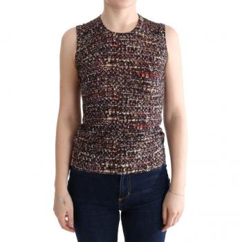 Dolce & Gabbana Multicolor Print Knit Top Wool T-shirt - IT40 | XS