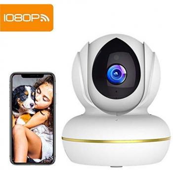 Camara Vigilancia Supereye 1080P Cámara IP, Cámaras de Vigilancia WiFi Interior FHD con Visión Nocturna, Detección de Movimiento, Audio de 2 Vías, Compatible con iOS, Android