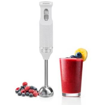 Batidora de Mano Desmontable Briebe 600W, Cuchillas de Acero Inoxidable, Diseño Ergonómico, Blanca