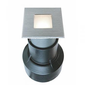 Foco empotrado LED cuadrado Basic Square IP67 0,55 W 3000K plateado