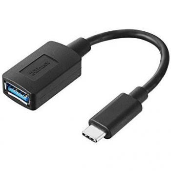 Trust Adaptador de USB Tipo C a USB 3.1, Negro