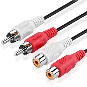 Cable de audio balanceado XLR macho a hembra y Jack mono 6,3mm macho-macho con extensión RCA 2x RCA macho a 2x RCA hembra de 2.5 metros