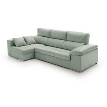Sofá Chaise Longue Cama con Arcón Giulia Izquierda Agua Marina 264x145x105