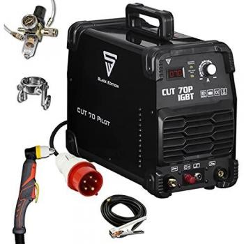STAHLWERK cortador de plasma CUT 70 P IGBT 70 Amperio, encendido piloto, rendimiento de corte hasta 25 mm, adecuado para chapas oxidadas, 7 años de garantía