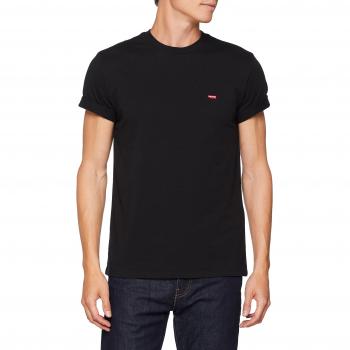 Levi's Original Housemark Short Sleeve T-Shirt for Men - Black, Size M, Casual Cotton, Sustainable