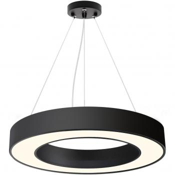 Luminaria colgante LEDBOX PULL Ø600mm 50W negro blanco cálido