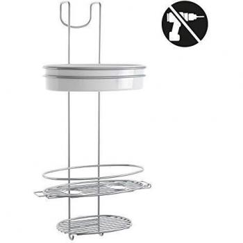 Metaltex Orbit Jabonera Ducha, Chrometherm, Plata y Blanco