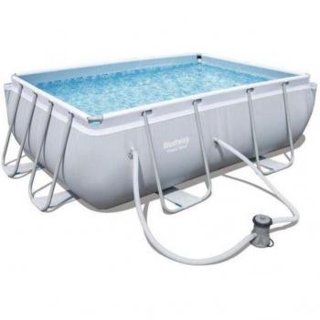 Piscina Desmontable Tubular Power Steel 282x196x84 cm Bestway 56629 con Depuradora Cartucho 1.249 l/h