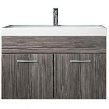Conjunto de Muebles de Baño Paso 01 80 cm - Roble Gris - Armario con Lavabo y Diseño Contemporáneo