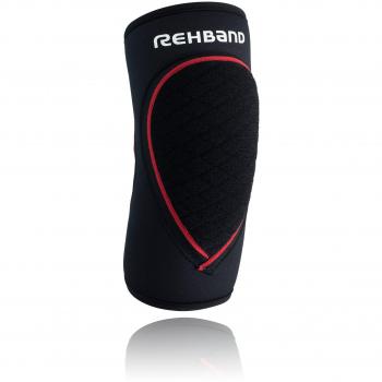 Rehband RX - Codera para niños, Acolchada, Infantil, RX Speed, Negro/Rojo