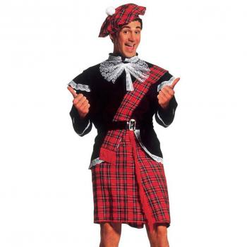 Disfraz de Escocés Tartan con Falda Kilt - Talla XL