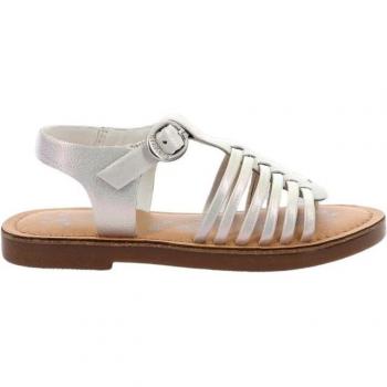 Kickers Premslim Women's White Leather Sandals