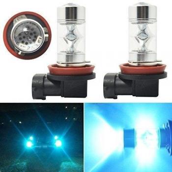 Hrph 2pcs del coche LED de la luz de niebla 12SMD 2323 60W proyector de conducción DRL 10000K Ultra Bulbos