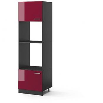 Armario para microondas R-Line, Burdeos Alto Brillo, 60 cm Vicco