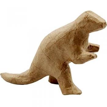 Dinosaurio de papel maché para decorar - T-rex - 12 x 20 cm