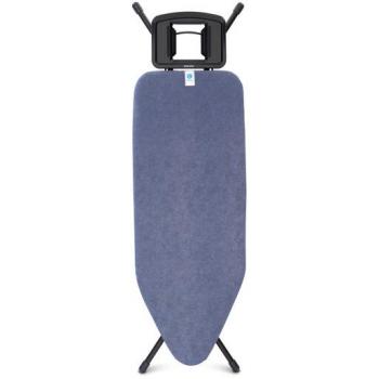 Brabantia C Ironing Board with Solid Iron Holder - 49 x 18 inches, Denim Blue