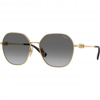 Gafas de sol Vogue Eyewear VO4318SB 280/11 para mujer, metálicas doradas con lente gris geométrico y sombreado, tamaño 55 mm