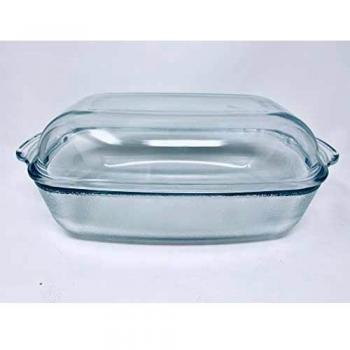 Simax Bowl Heat-Resistant Salad 5,5 l Frozen Fuente Rectangular 3,2 L + 2,3 L, 3.2 litros, Vidrio, Transparente