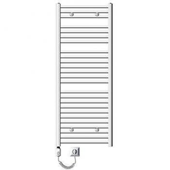 Radiador eléctrico curvado para toallas 600 x 1500 mm - Blanco - Conexión lateral - 1200W